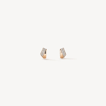INSIDE/OUT Diamond Flip Huggies, 18K Rose Gold, large