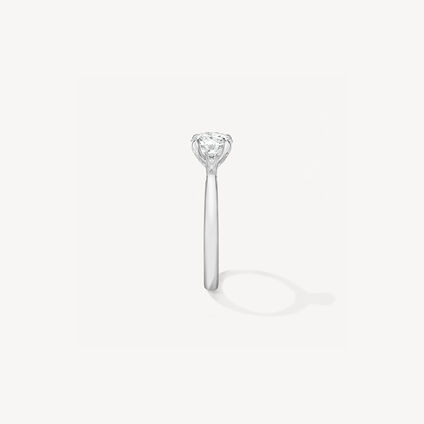 VELA Solitaire Ring With Diamond Gallery, Platinum, large