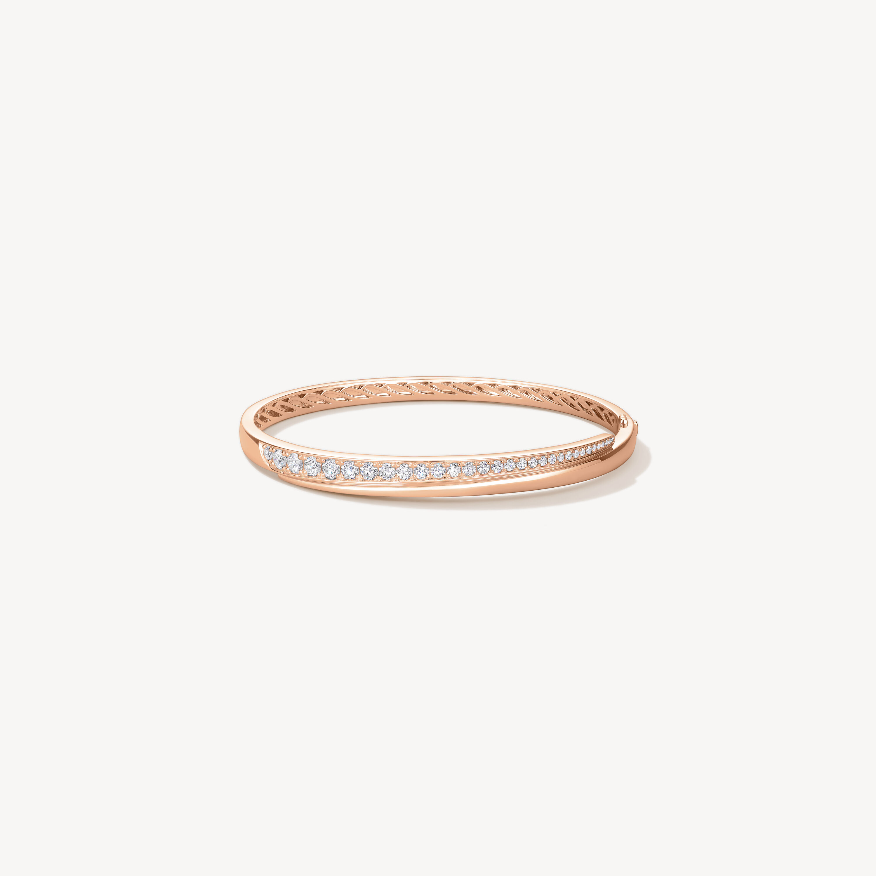 VELA Crossover Bangle, 18K Rose Gold, large