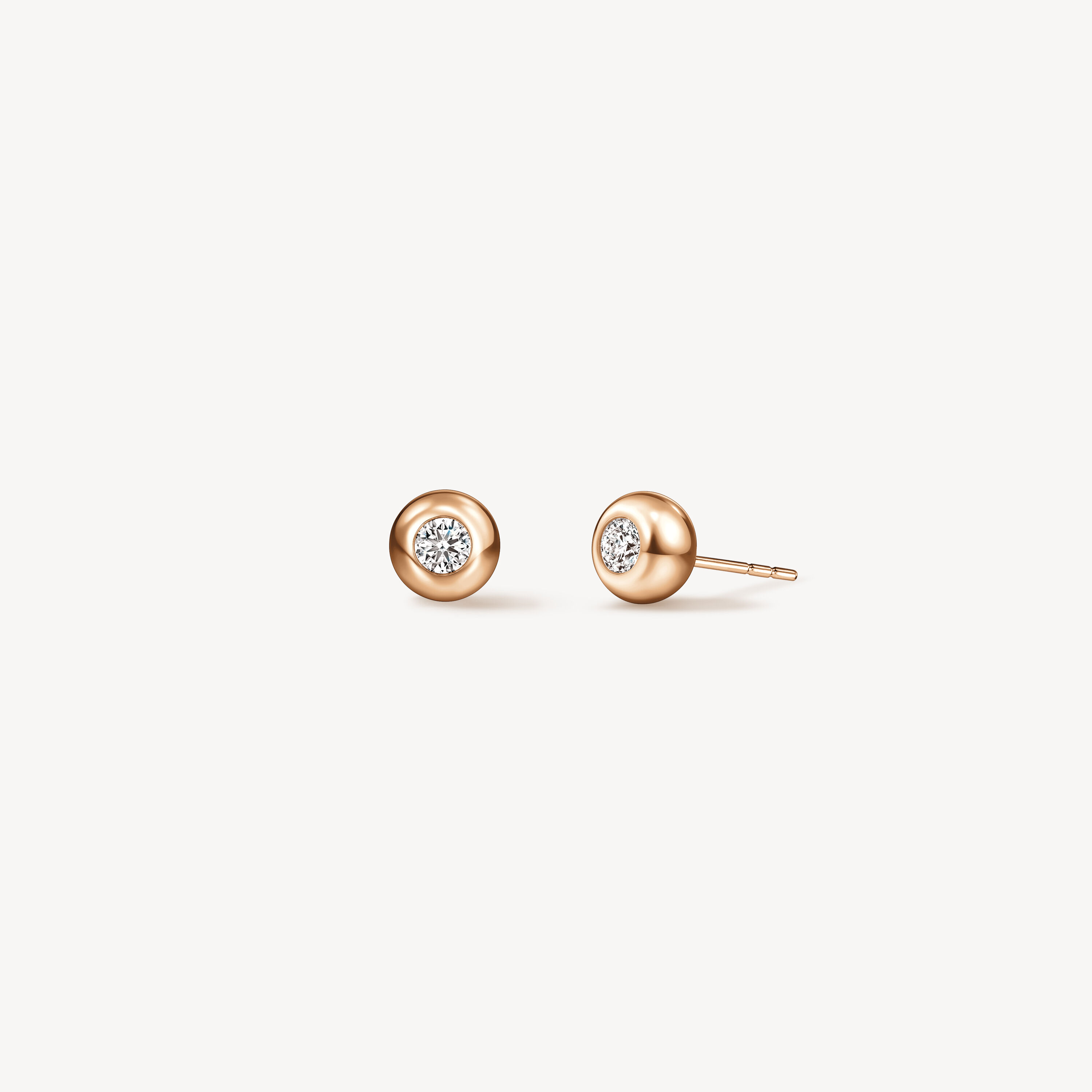Dream Solo Stud Earrings, 18K Rose Gold, large