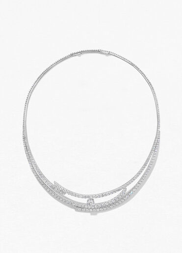 VELA French Cut Pavé Collar, 18K White Gold VELA French Cut Pavé Collar, 18K White Gold, large