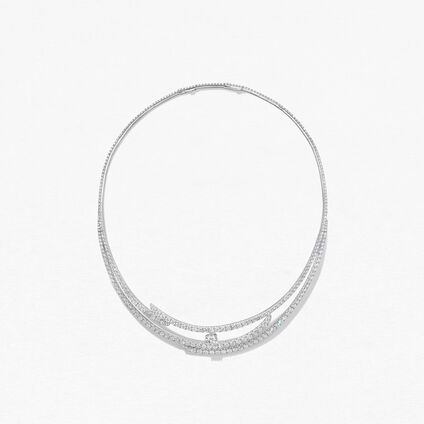 VELA French Cut Pavé Collar, 18K White Gold VELA French Cut Pavé Collar, 18K White Gold, large
