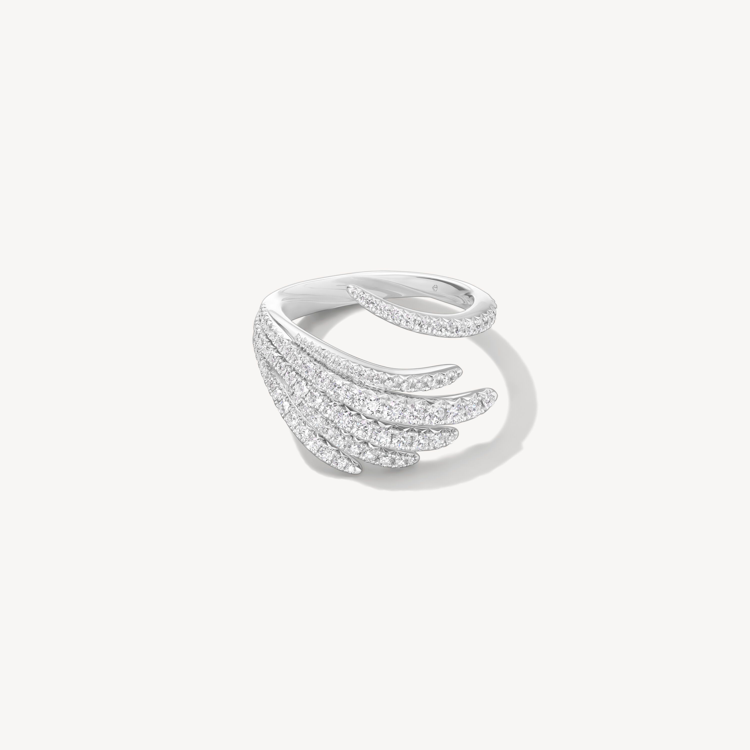 VELA Cocktail Ring, 18K White Gold, large