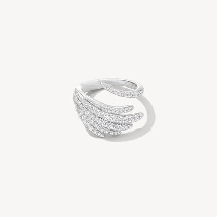 VELA Cocktail Ring, 18K White Gold, large