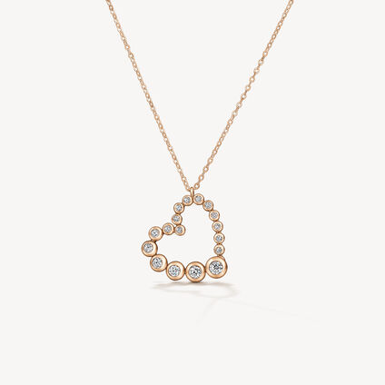 DREAM HEART PENDANT NECKLACE - SMALL, 18K Rose Gold, large