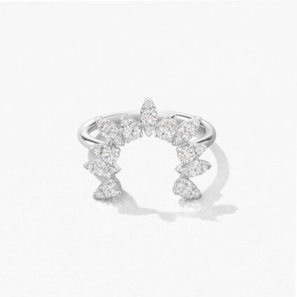 AERIAL Sunburst Ring, 18K White Gold AERIAL Sunburst Ring, 18K White Gold, large
