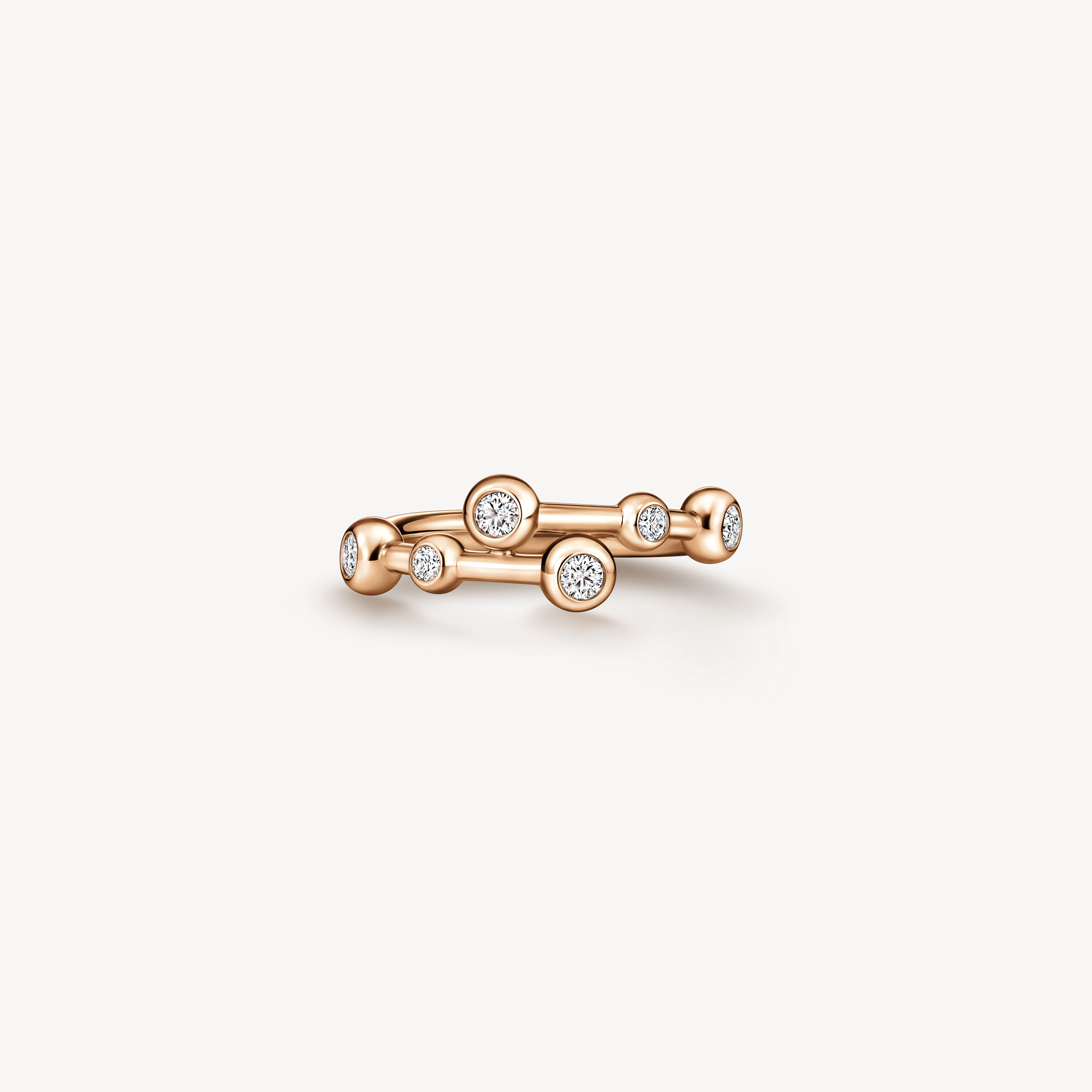DREAM BYPASS RING, 18K Rose Gold, large